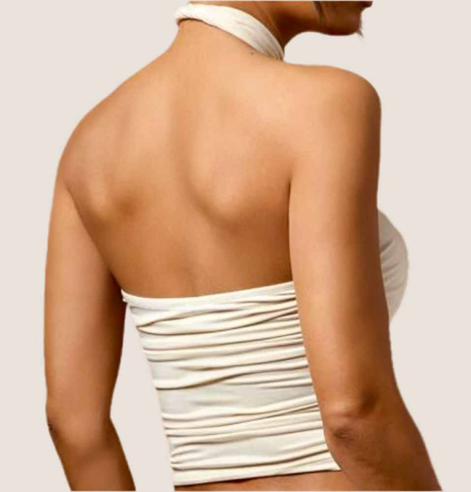 UNUOUJ Twist Halter Top